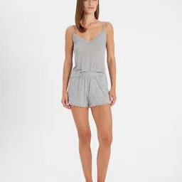 DeFacto Women Shoulder Straps Top With Short Night Suit-image-19
