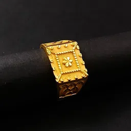 Saizen Men Gold-Plated Mercedes Clover Crown Finger Ring-image-43