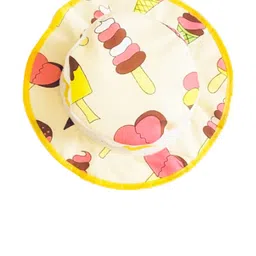 BAESD Unisex Kids Yellow Self Design Sun Hat-24