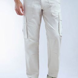 Flying Machine Men Relaxed Loose Fit Cargos Trousers-picture-10