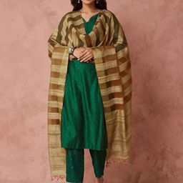 Fabindia Striped Woven Design Dupatta-picture-13