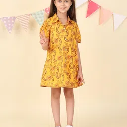 Fabindia Floral Print Shirt Dress-image-63
