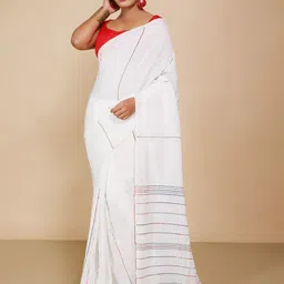 BENGAL HANDLOOM Striped Art Silk Taant Saree-image-29