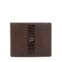Da Milano Men Animal Textured Leather Two Fold Wallet-42