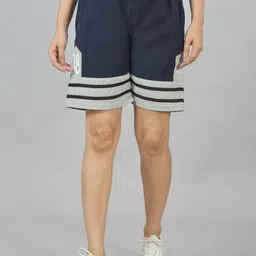 UNDERLOOP Unisex Striped Training or Gym Shorts-picture-42