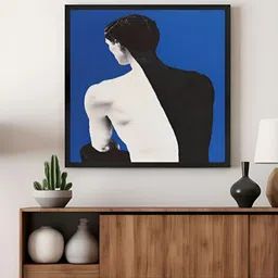 999Store Blue & White Silhouette Canvas Wall Art-image-99