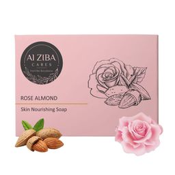 ALZIBA CARES Set Of 4 Rose Almond Skin Nourishing Bathing Soap Bar- 100g Each-14