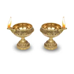 POSHIFY Kuber Brass Diya Long (pack of 2)- Diya for Puja, Home Decor, and Festival Celebrations-image-40