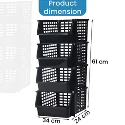 RUBOXA Black Set of 1 Regular Multi-Utility Organisers image 5