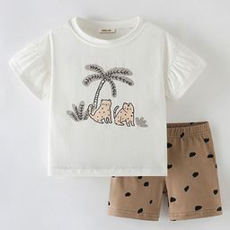 INCLUD Girls Printed Top with Shorts-image-80
