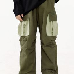 LULU & SKY Unisex Kids Loose Fit High-Rise Cargos Trousers-image-84