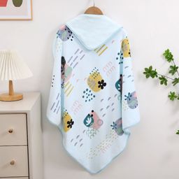 MeeMee Blue & Pink Cotton 300 GSM Bath Towel-35