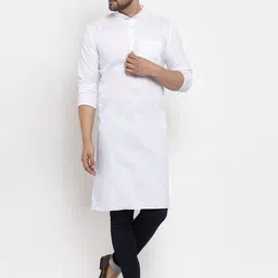 Kaifoo Band Collar Straight Kurta-image-4