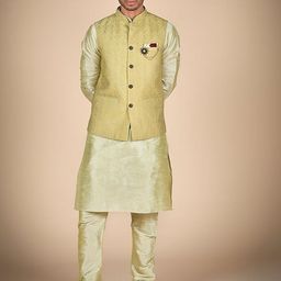 Dulha Ghar Men Regular Pure Silk Kurta with Pyjamas-picture-41