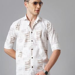 THE BEETEL HOUSE Men Standard Slim Fit Spread Collar Abstract Printed Cotton Casual Shirt-image-26