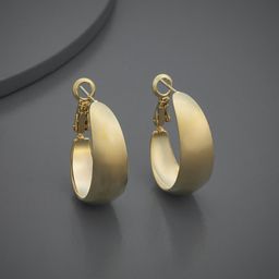 Kushal's Fashion Jewellery Gold-Plated Circular Hoop Earrings-23