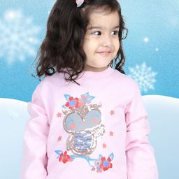BownBee Girls Embellished Cotton Round Neck Long Sleeves Pullover Sweatshirt-image-74