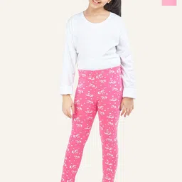 ariel Girls Pack Of 2 Printed Cotton Ankle-Length Leggings-picture-33