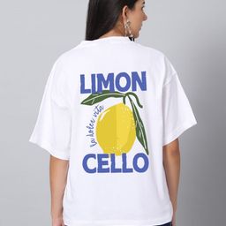 Besick Women Graphic Printed Round Neck Cotton Oversized T-shirt-image-70