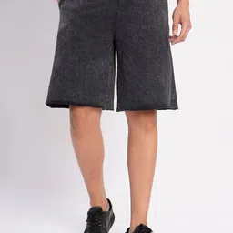 Bene Kleed Men Relaxed Fit Raw edge Cotton Shorts-image-78