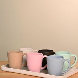 eha Blue & Green 6 Pieces Microwave Safe Coffee Mug 300ML-image-41