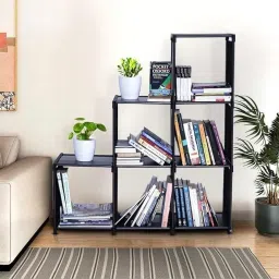 Plastic PVC 7-8-9 Shelf Book Organizer/Shoe/Chappal/Book/Clothes Rack Plastic Open Book Shelf-27