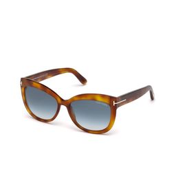 Tom Ford Women Blue Lens & Brown Cateye Sunglasses with UV Protected Lens-image-73