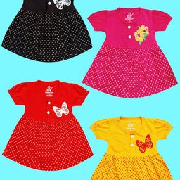 KidzzCart Polka Dot Print Fit & Flare Dress-image-6