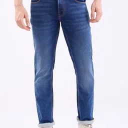 SPYKAR Men Blue Cotton Regular Fit Mid-Rise Jeans-picture-37