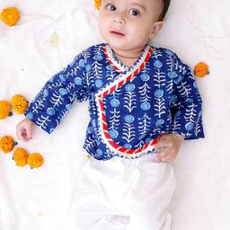 BownBee Boys Ethnic Motifs Printed Cotton Kurta with pyjama-picture-19