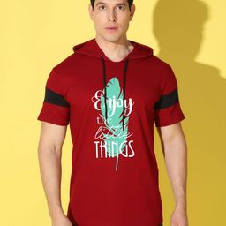 WOOSTRO Men Typography Printed Round Neck Cotton Slim Fit T-shirt-picture-34