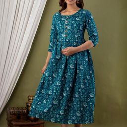 FASHION CLOUD Women Green Kurtis-image-63