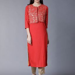 Vishudh Women Floral Printed Daily Cotton Straight Kurta-image-77