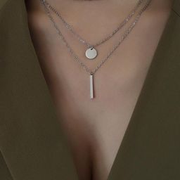 Arzonai Silver-Toned Stainless Steel Necklace-image-25