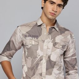 Mufti Camouflage Printed Slim Fit Casual Shirt-picture-15