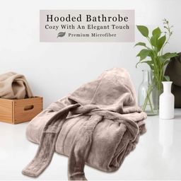 HOUSSE Brown 450 GSM Shawl Collar Bath Robe-image-67