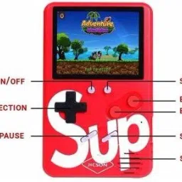 TECHNUV SUP GAME 400 in 1 Retro Game Box Console Handheld Video Game box with TV output Mario 8 GB with Mario/Super Mario/DR Mario/Contra/Turtles and other 400 Games 2 GB with contra, mario, turtle with USB RECHARGER (Red) 2 GB with Mario/Super Mario/DR Mario/Contra/Turtles image 2
