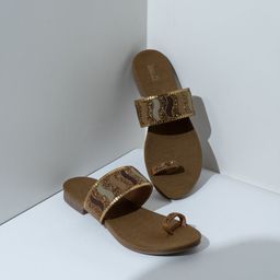 Inc 5 Women Embellished Ethnic One Toe Flats-picture-47