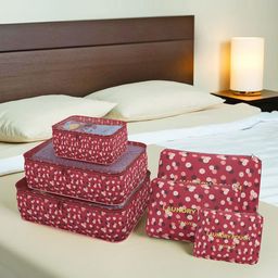 Kuber Industries Printed 24 Pcs Foldable Unisex Travel Pouches Travel Accessory-28