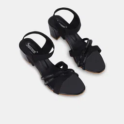 SAWADI Textured Block Sandals with Buckles-36