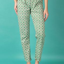 V-Mart Women Cotton Printed Mid-Rise Lounge Pants-picture-43