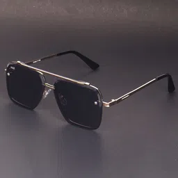 Irayz Unisex Square Oversized Sunglasses with UV Protected Lens D-TA-Gold-Black-picture-35