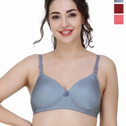 College Girl Pack Of 3 Full Coverage Lightly Padded T-shirt Bra-picture-49