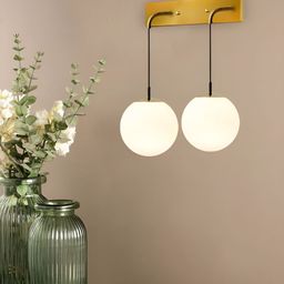 KINIS Gold-Toned & White Metal Quirky Cylinder Shaped Wall Lamp-10