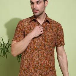 Anouk Men Slim Fit Floral Opaque Printed Casual Shirt-image-99