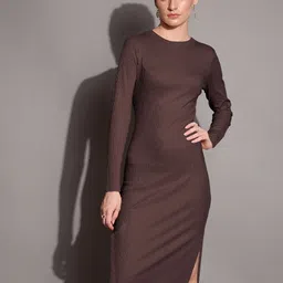 SASSAFRAS BASICS Bodycon Midi Dress-image-100