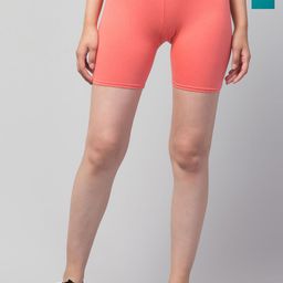 CKARFE Women Pack Of 2 Skinny Fit Mid-Rise Cycling Sports Shorts-image-32