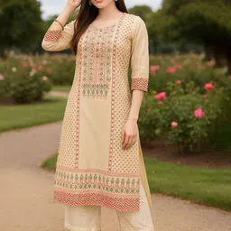 Tulsattva Women Floral Printed Kurta with Palazzos-picture-22