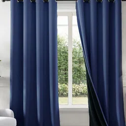 HOMEMONDE Navy Blue Set of 2 Black Out Door-23