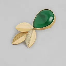 Anouk Gold Plated Beaded Tear Drop Shaped Drop Earrings image 4